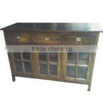 Buffet Bevel Glass 3 Drawers No Moulding