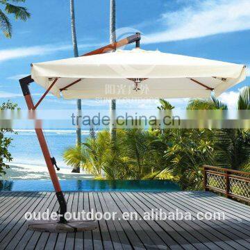 hot sale luxury wooden umbrella indonesia wood garden parasol