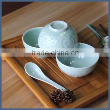 Chinese grade A ceramic material tableware porcelain rice bowl