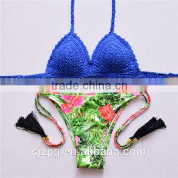 Wholesales of crochet sexy swimwear , hot sales fashion neoprene bikinis women swimwear