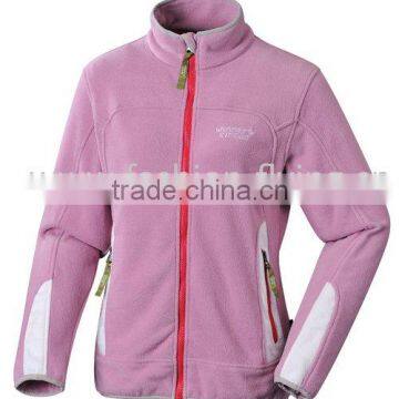 2015 new design pink fleece jacket for girl/lady(FL0108B)