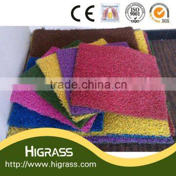 water proof bright color yellow and green artificial grass