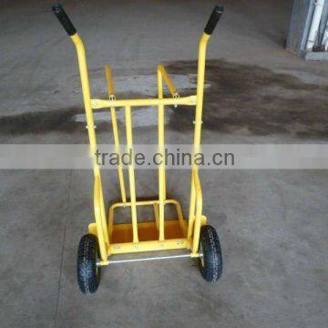 wooden firewood carrier hand trolley