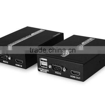 Factory Supply 50m HDMI+USB KVM Extender With RS232 and IR