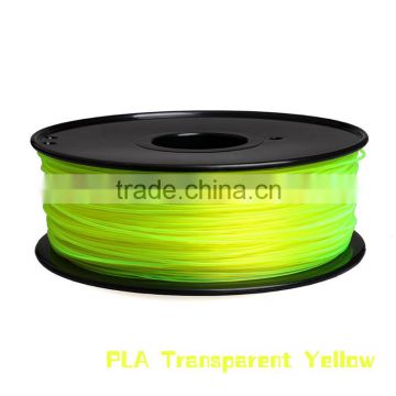 High Quality 3D Printer Material Filament PLA abs plastic for 3d printer 3D printer Transparent Yellow