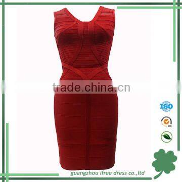 Elegant design red short bodycon dress for women bride mother dress