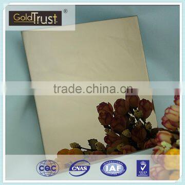 Factory Competitive Price 304 No.8 mirror Ti-Nickel Silver finish stainless steel sheet for elevator