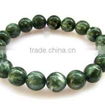 10mm nice round natural seraphinite gemstone bracelet