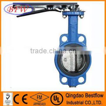 cast iron one shaft wafer butterfly valve with hand