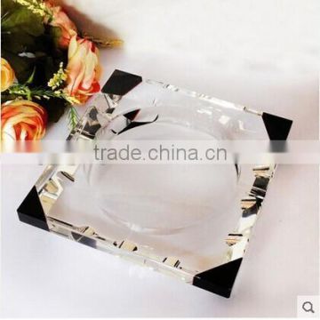 2016 personalized high quality crystal ashtray with square shape