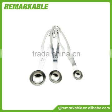 FDA/LFGB 3pcs Wholesale Custom Stainless Steel Measuring Spoon Set