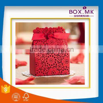 High Quality Manufacturer Hot Sale New Design Cardboard Red Wedding Box Packaging