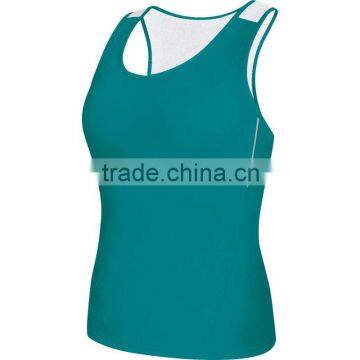 Women 100% Polyester Fitness Compression Singlet