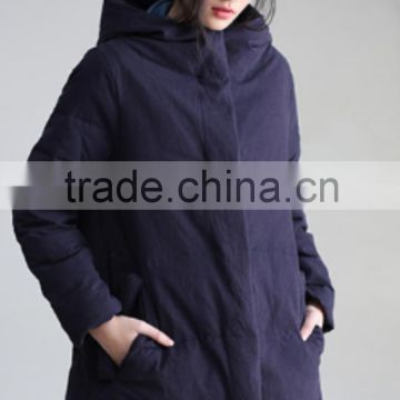 European style winter hoodie down jacket for female