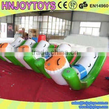 Water game inflatable water seasaw