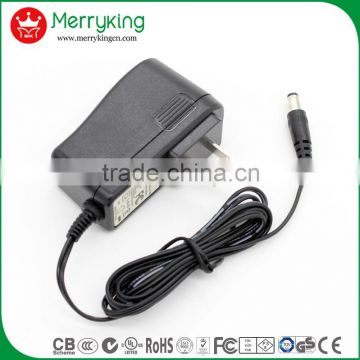 18W vertical type US plug DOE VI AC DC adapter 12V1A 100% tested switching power adapter