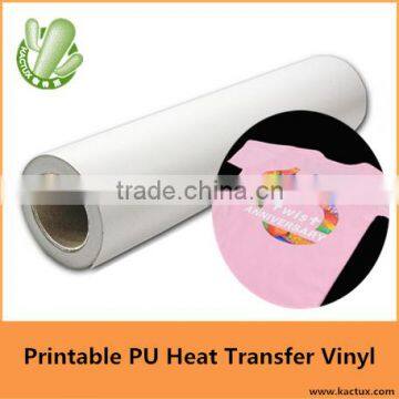 Eco-solvent Printing White PU Heat Transfer Printing Film For T-shirt