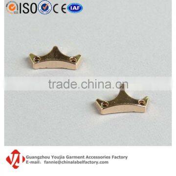 Small Size Crown Metal Label with Holes Collar Metal Tag