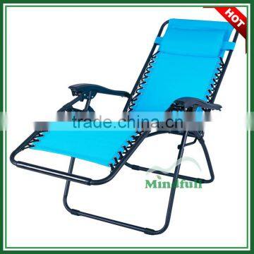 22mm*1mm Steel Frame Outdoor Garden Zero Gravity Chair Folding Reclining Chair