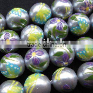 SHELL PEARL WITH IMAGES PRINTED