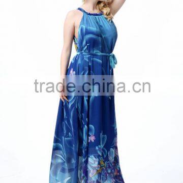 Wish Sey Sleeveless Dress Elegant Swing Printed Beach Bohemia Code photo-5