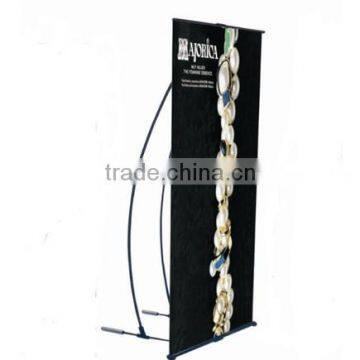 high quality plastic big L banner display stand