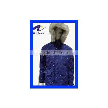 Children moveable ski jackets fur hoods