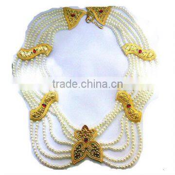 latest design beads necklace long pearl necklace for bride string necklace