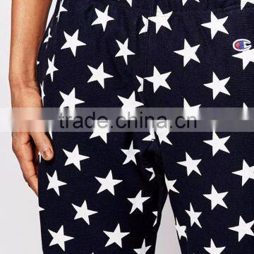 Daijun Oem China Factory Balck and White Blend Star Design Cotton Men in Women's Trousers