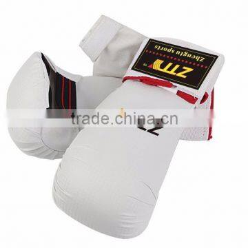 Factory cheap price men ladies fingerless kids PU leather Karate gloves for Martial Arts