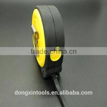 High quality ABS+rubber material measure tape auto lock measuring tape