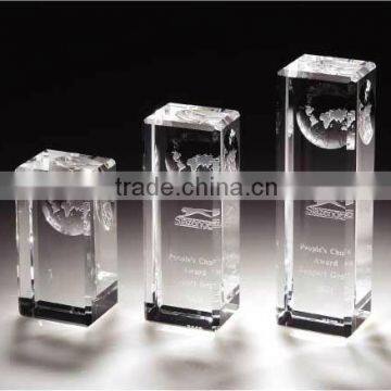 Beautiful crystal cube paperweight for business gift