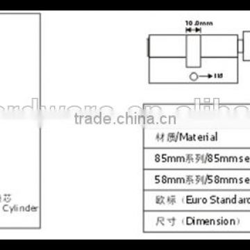 high quality 70mm euro profile cylinder lock door cylinder lock