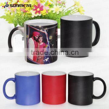 Sunmeta factory directly 11oz ceramic color changing magic mug