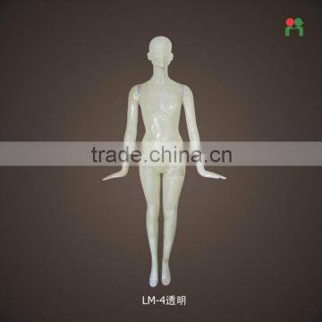 2015 fashion fiberglass plus size transparent colourful full body female dummy doll LM-4