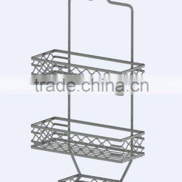 bamboo shower caddy and stainless steel shower caddy
