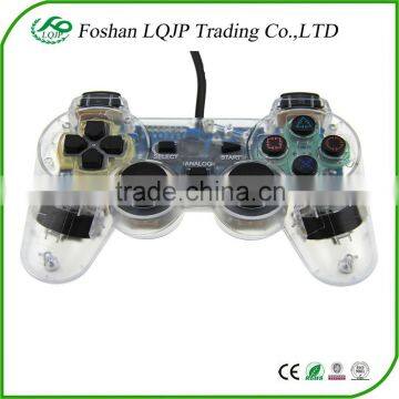 New CLEAR for PS2 Shock Controller (for Sony Play Station 2) Dual Vibration Gamepad for PS2