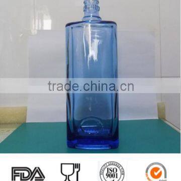 500ml Blue Flat Liquor Bottle