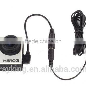 Original Clip-on Recording Microphone Gopro Adapter Plug For Camera Hero 3/3+/4