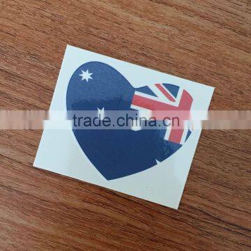 Cute Love Heart Of Country Flag Body Tattoos