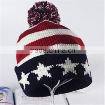 Custom knitted pom beanie hat