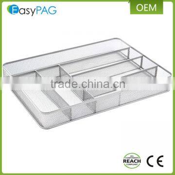 Wholesale Cheap Price Top Quality Metal Wire Mesh 6 Gird Kitchen Cutlery Tray photo-2