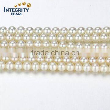 Wholesale loose pearl strand 4mm AAA culture round pearl strand