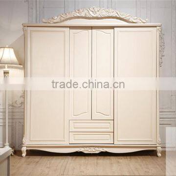 French Style Antique bedroom furniture HA-913# wooden wardrobe designs wardrobe cabinet bedroom wardrobes sliding mirror doors