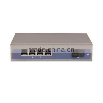 4 Port RJ45 Full Gigabit Fiber Switch with 1*1000M SC optical fiber ports