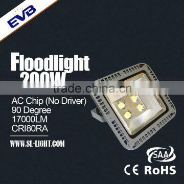 17000lm 200W LED Floodlight, AC LED Chip, No driver in housing led light