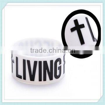Wide Black Silicone Sport Wristband, Custom Cheap Silicone Wristbands photo-4