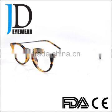 Light Tortoise Round Metal Bridge and Temple Glasses Spectacle Frames for Boys