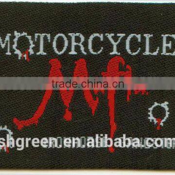 Black Woven Label,brand Logo Clothing Patch With Sewing
