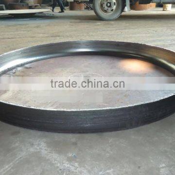 Hot printed flange press flat dish head